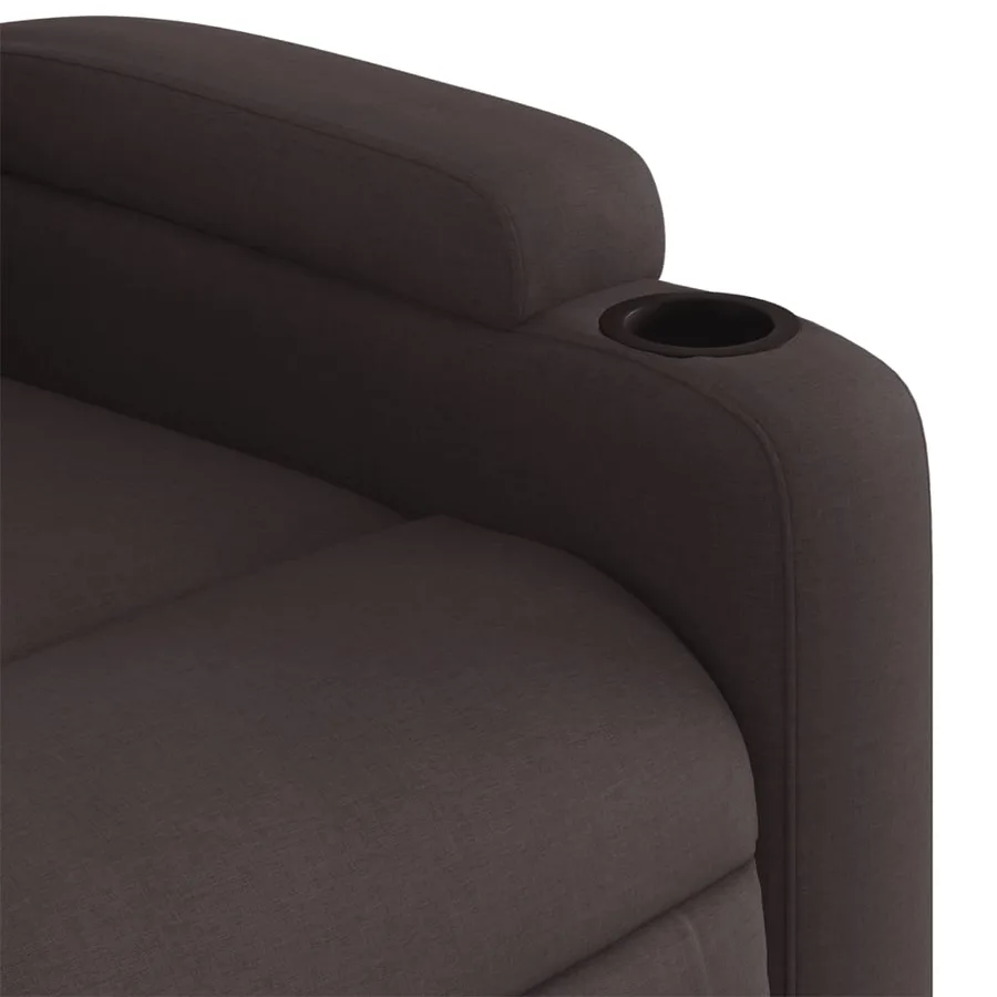 Fauteuil inclinable marron foncé tissu - 11