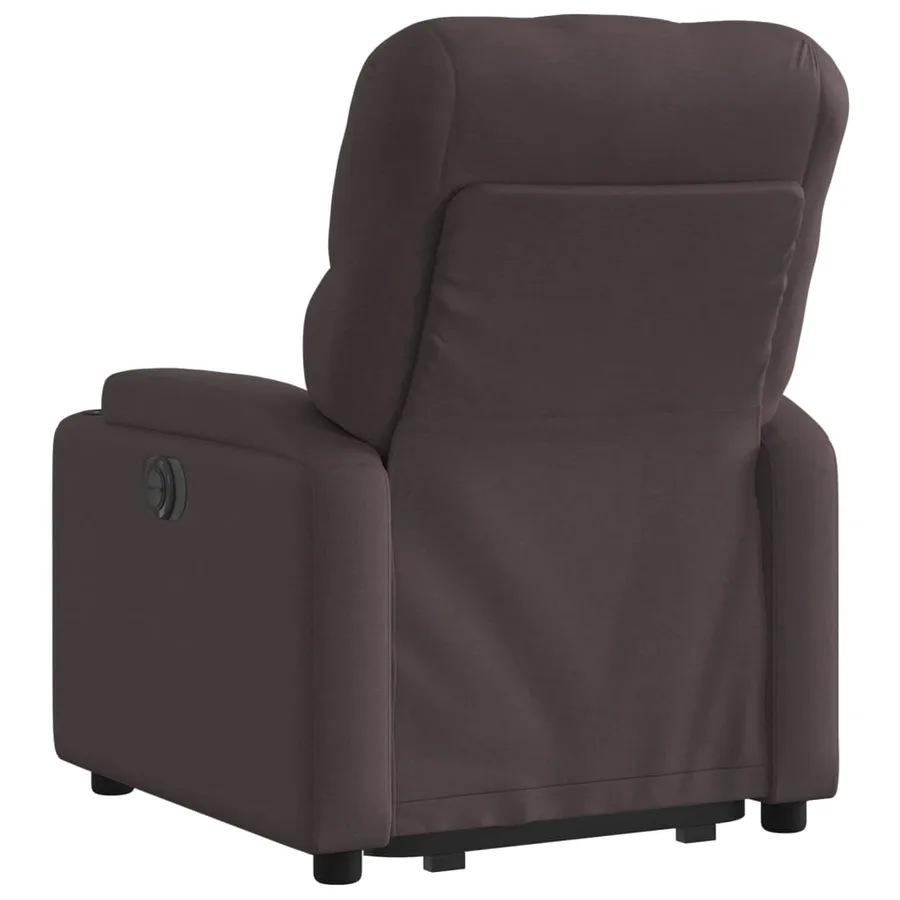 Fauteuil inclinable marron foncé tissu - 5