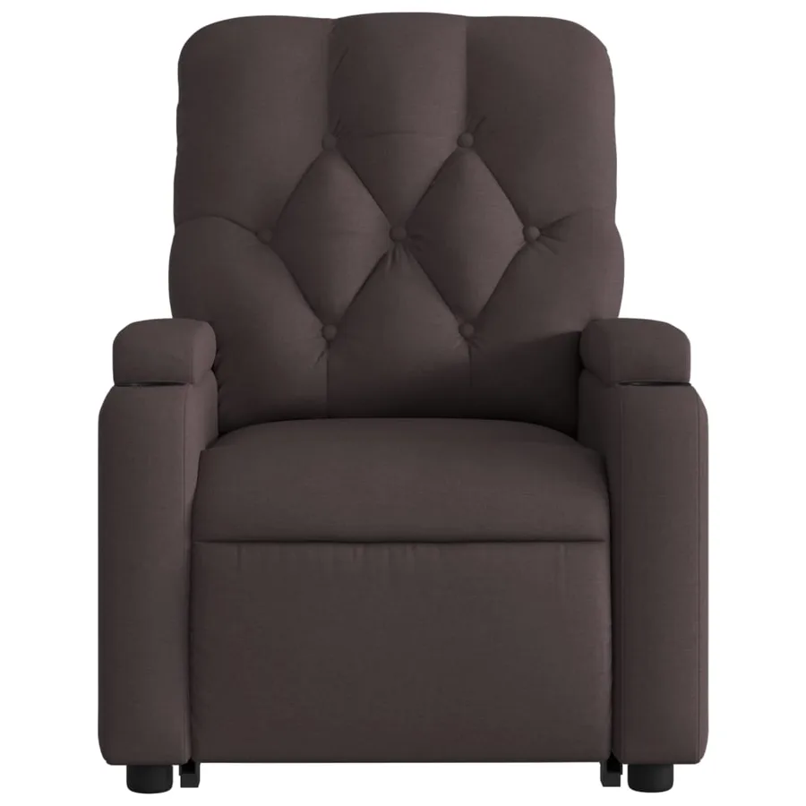Fauteuil inclinable marron foncé tissu - 9
