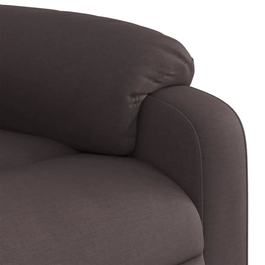 Fauteuil inclinable électrique marron foncé tissu - 12