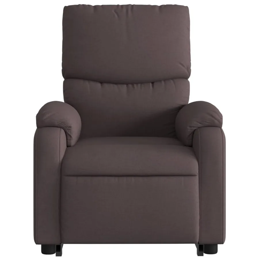 Fauteuil inclinable électrique marron foncé tissu - 9