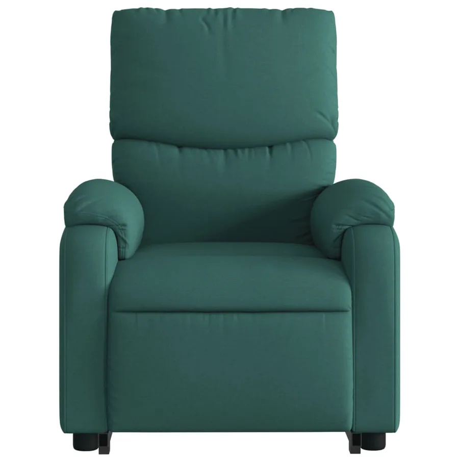 Fauteuil inclinable de massage électrique Vert foncé Tissu - 9
