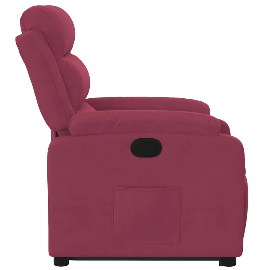 Fauteuil inclinable Rouge bordeaux Velours - 10