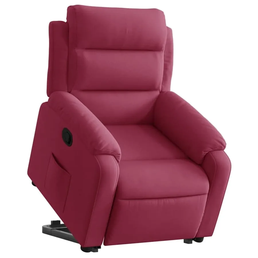 Fauteuil inclinable Rouge bordeaux Velours - 3
