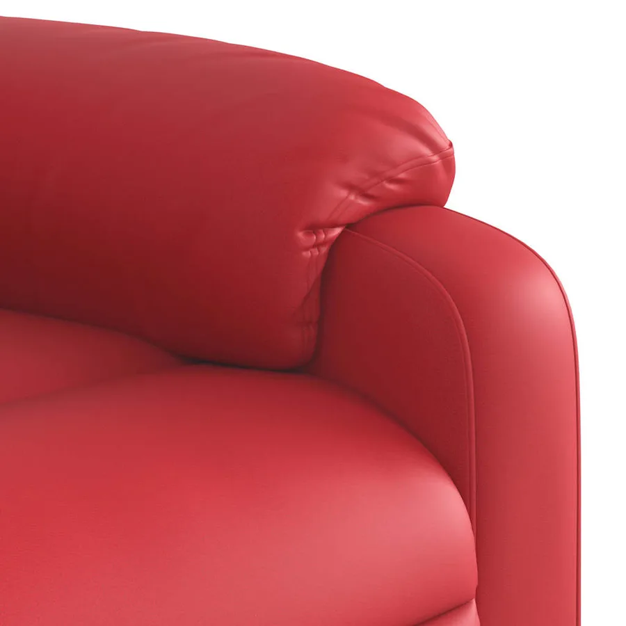 Fauteuil inclinable de massage Rouge Similicuir - 11
