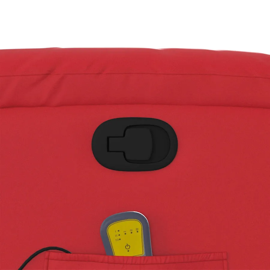 Fauteuil inclinable de massage Rouge Similicuir - 12