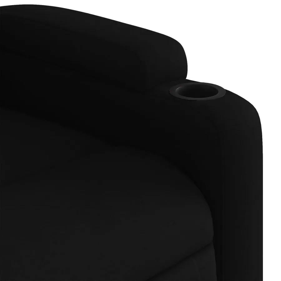 Fauteuil inclinable de massage électrique Noir Tissu - 12