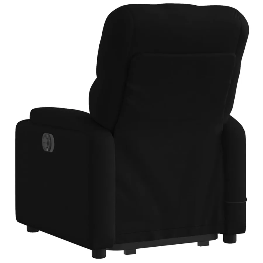 Fauteuil inclinable de massage électrique Noir Tissu - 5