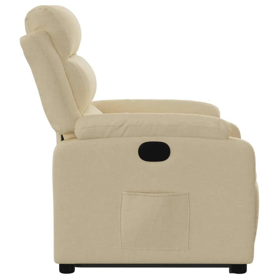 Fauteuil inclinable Crème Tissu - 10