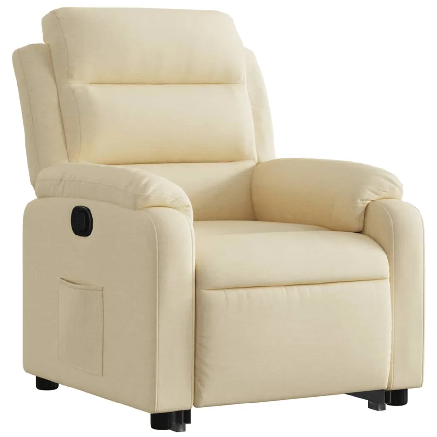 Fauteuil inclinable Crème Tissu - 4