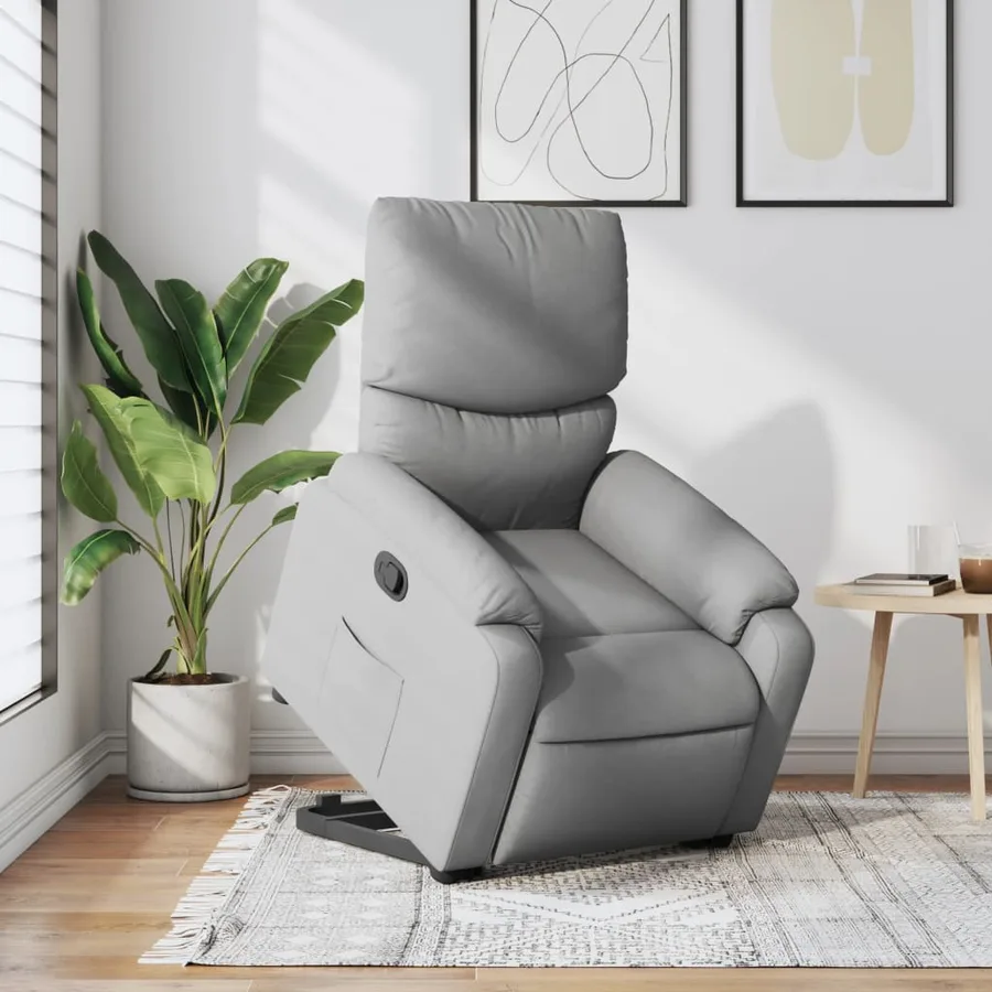 Fauteuil inclinable Gris clair Tissu - 15