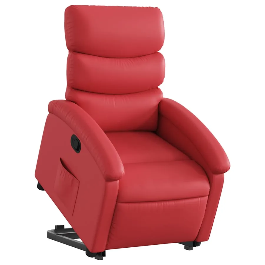 Fauteuil inclinable Rouge Similicuir - 3