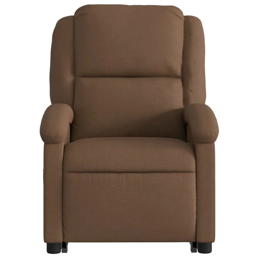 Fauteuil inclinable de massage électrique Marron Tissu - 9