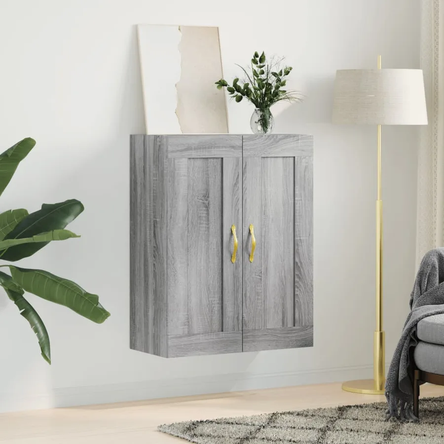 Armoire murale sonoma gris 69,5x34x90 cm bois d'ingénierie - 3