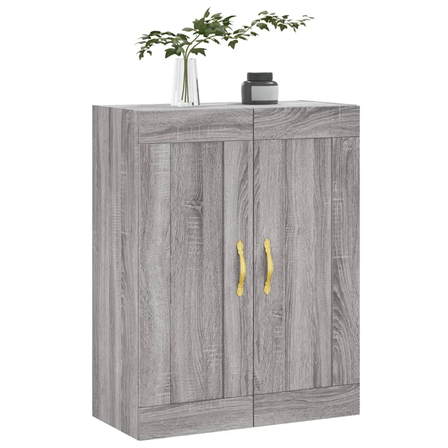 Armoire murale sonoma gris 69,5x34x90 cm bois d'ingénierie - 4