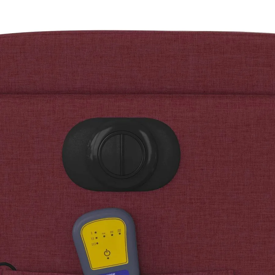 Fauteuil inclinable de massage électrique Rouge bordeaux Tissu - 13