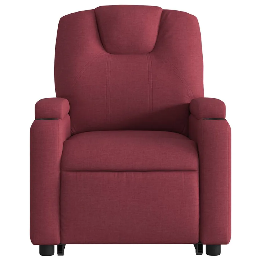 Fauteuil inclinable de massage électrique Rouge bordeaux Tissu - 9
