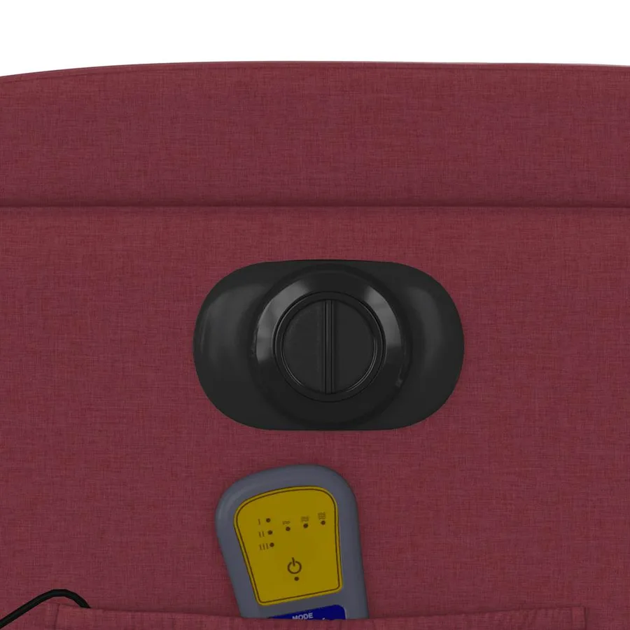 Fauteuil inclinable de massage électrique Rouge bordeaux Tissu - 13