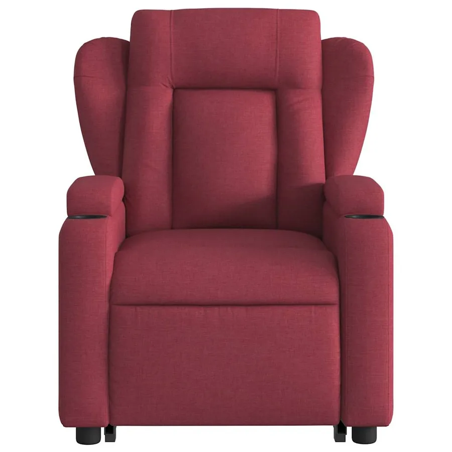 Fauteuil inclinable de massage électrique Rouge bordeaux Tissu - 9