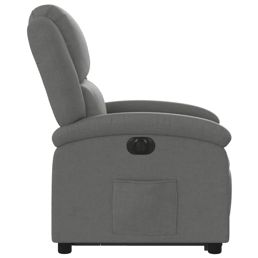 Fauteuil inclinable électrique gris foncé tissu - 10