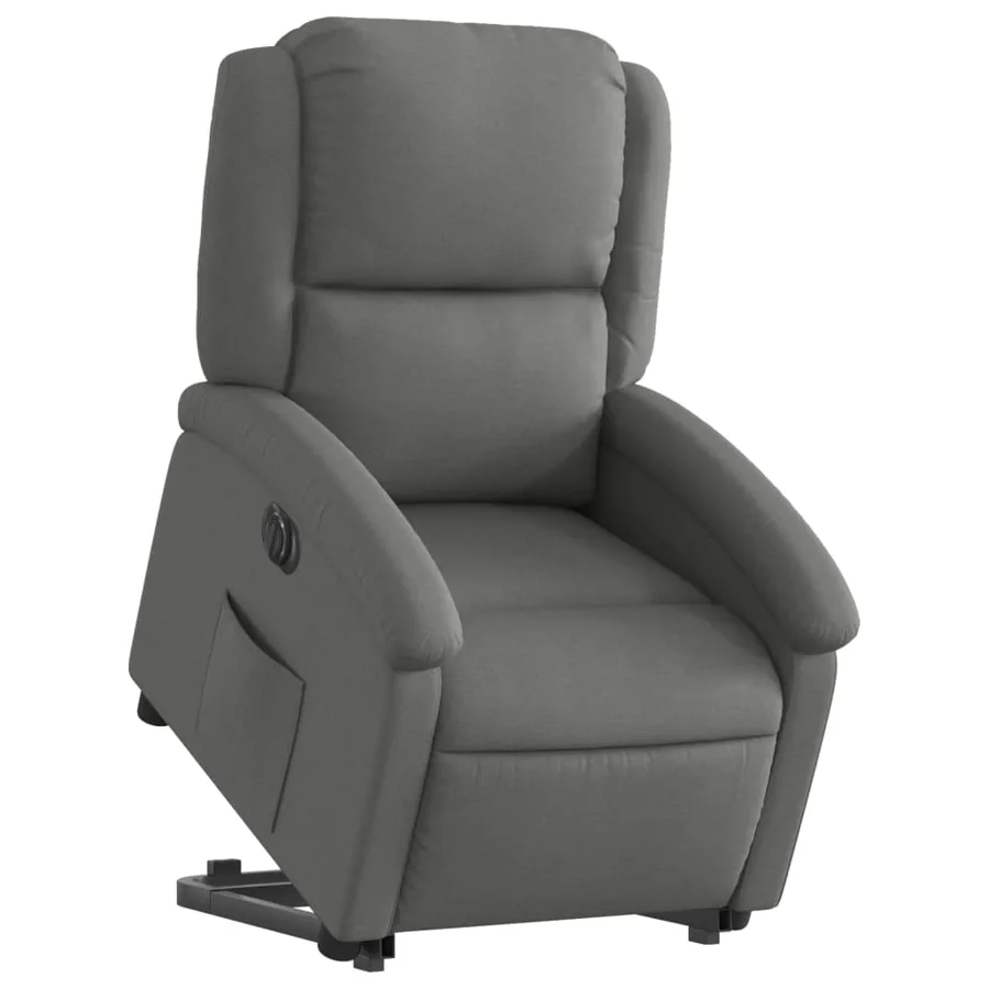 Fauteuil inclinable électrique gris foncé tissu - 3