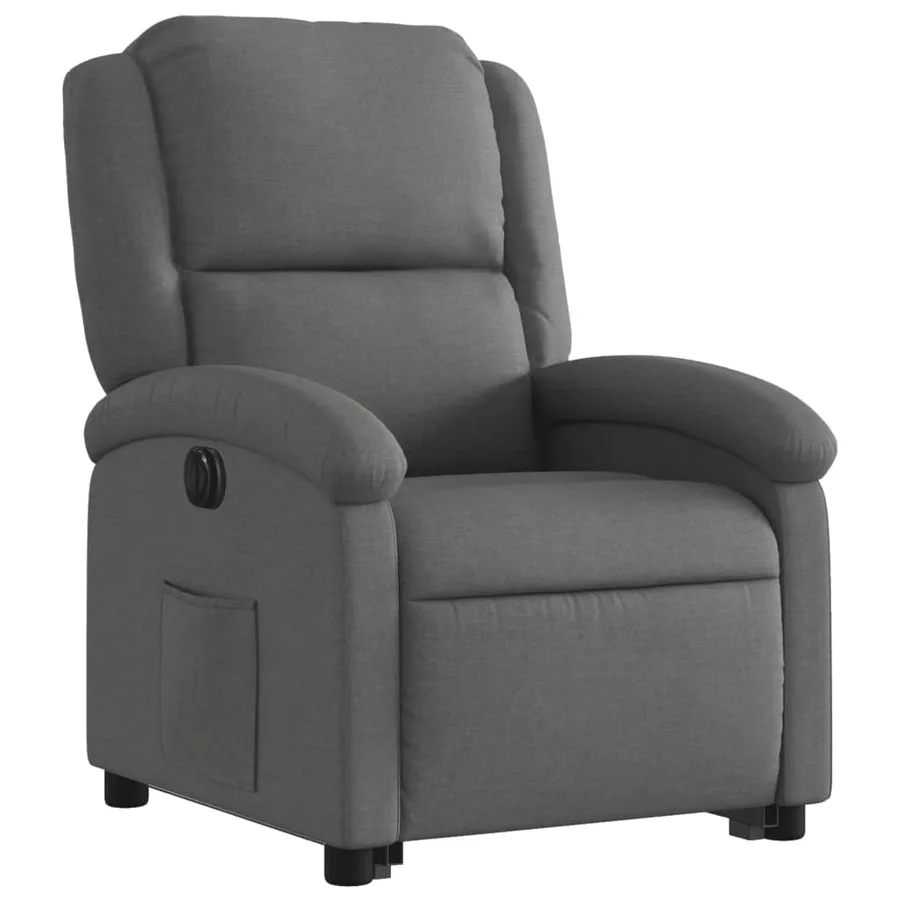 Fauteuil inclinable électrique gris foncé tissu - 4