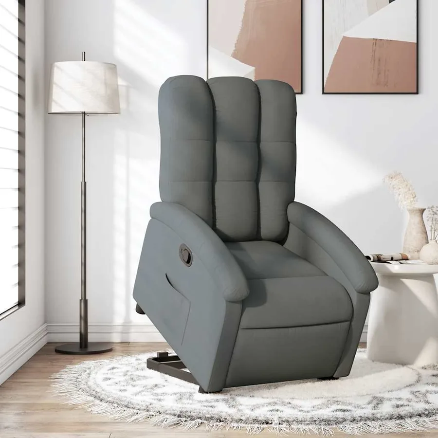 Fauteuil inclinable Gris foncé Tissu - 16