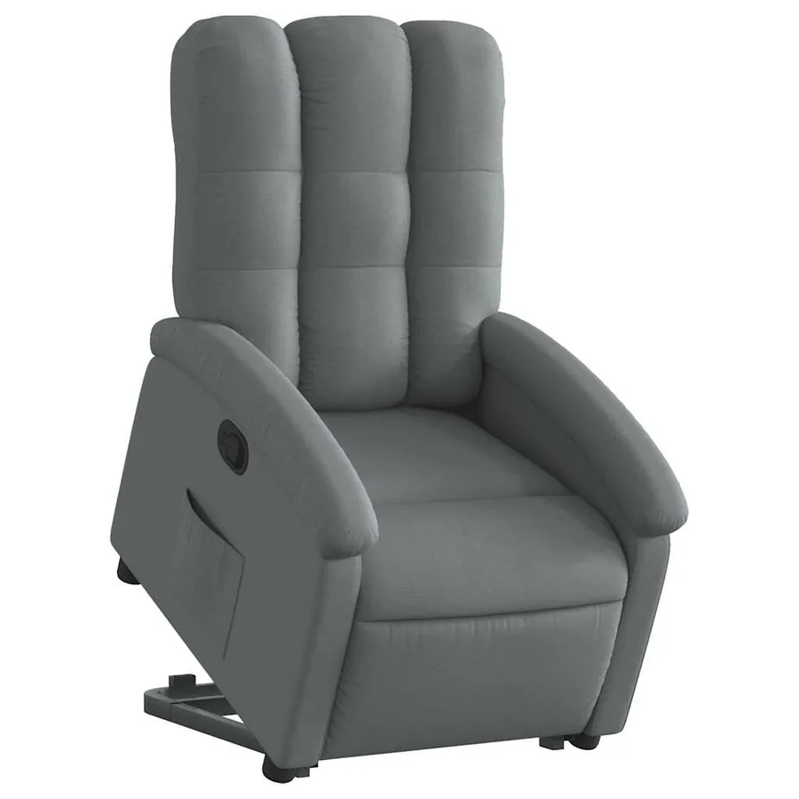 Fauteuil inclinable Gris foncé Tissu - 3
