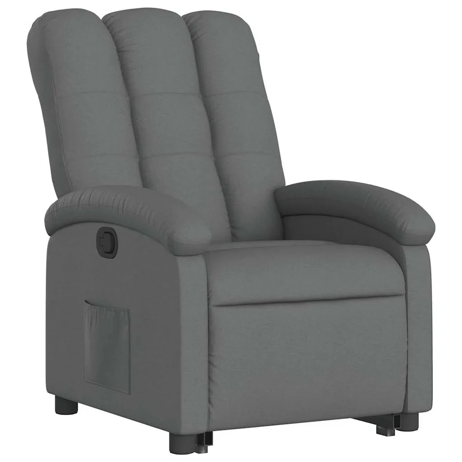 Fauteuil inclinable Gris foncé Tissu - 4