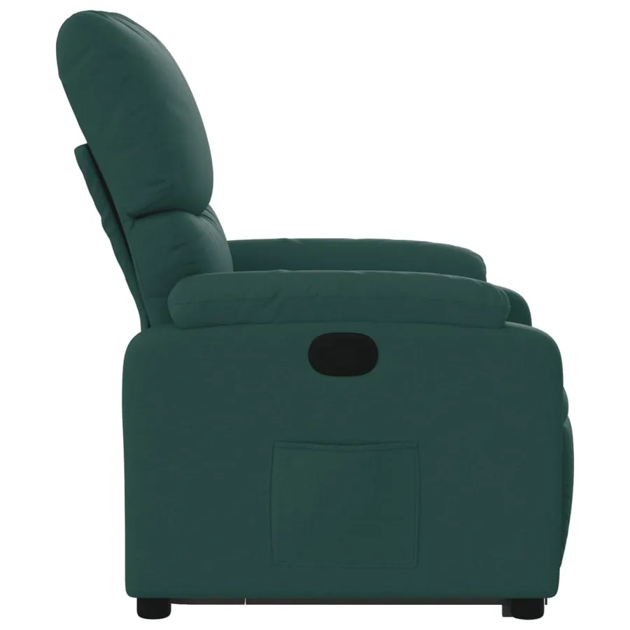 Fauteuil inclinable vert foncé tissu - 10
