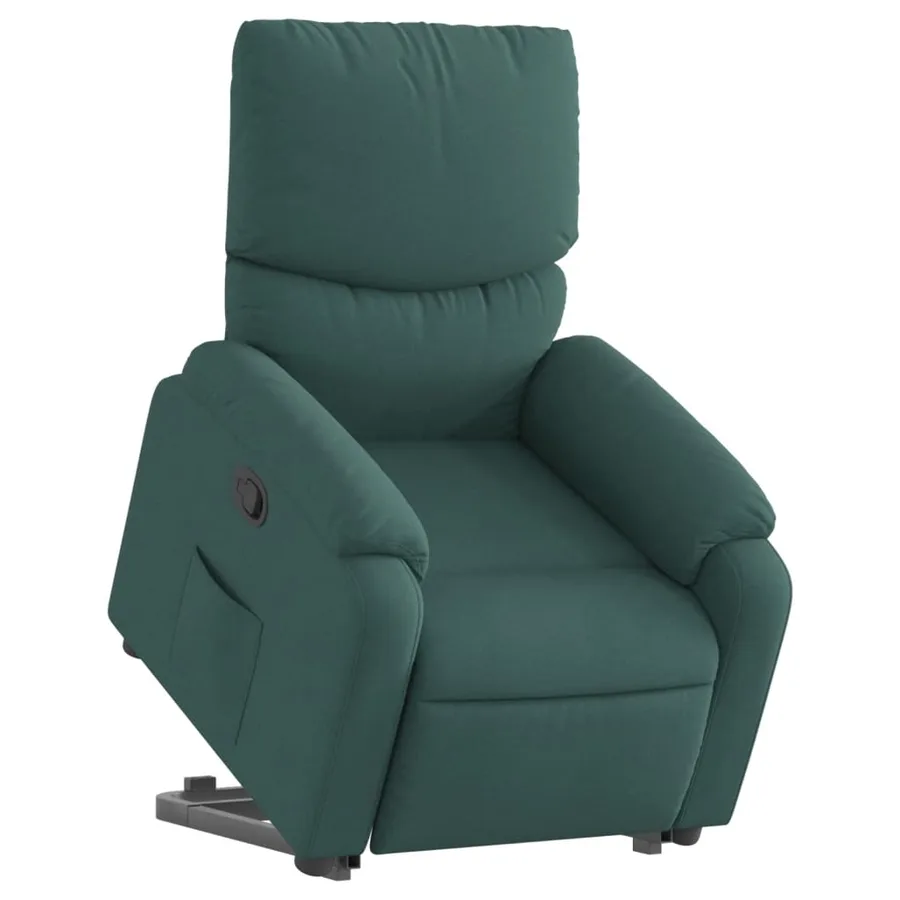 Fauteuil inclinable vert foncé tissu - 3