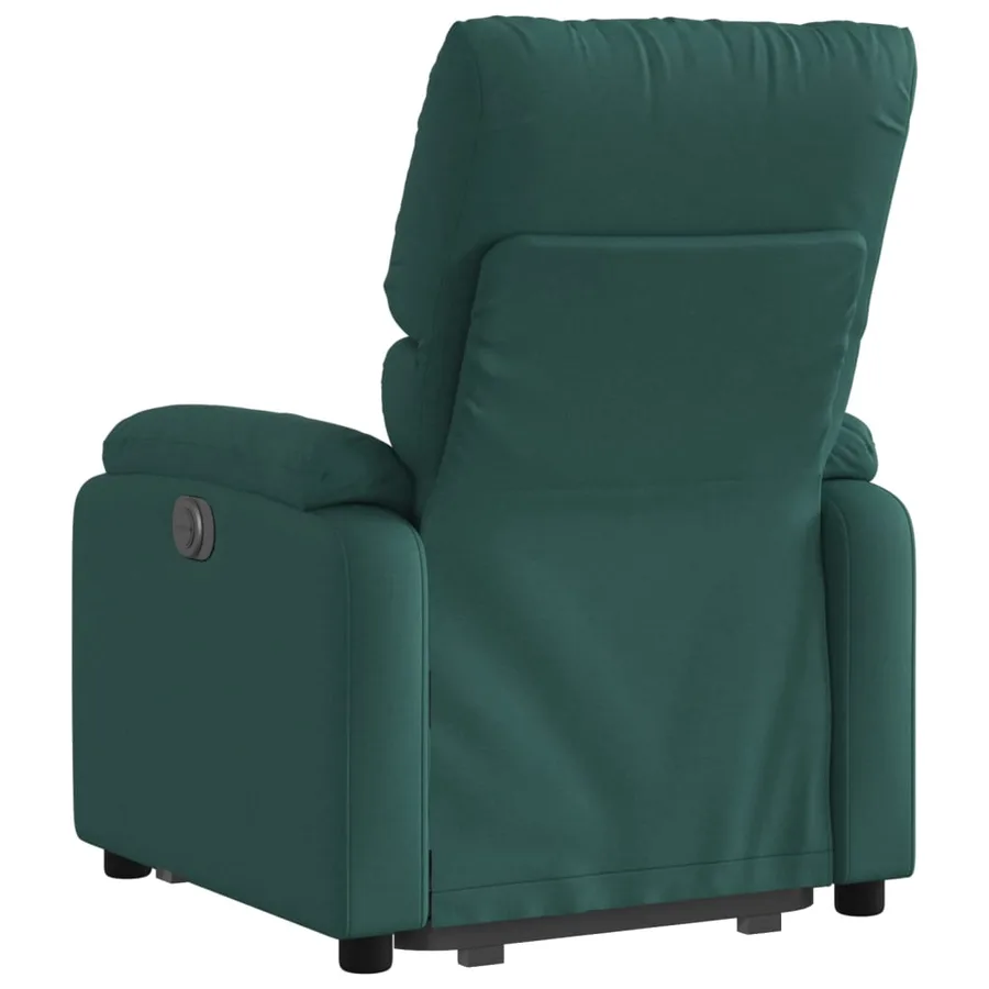 Fauteuil inclinable vert foncé tissu - 5