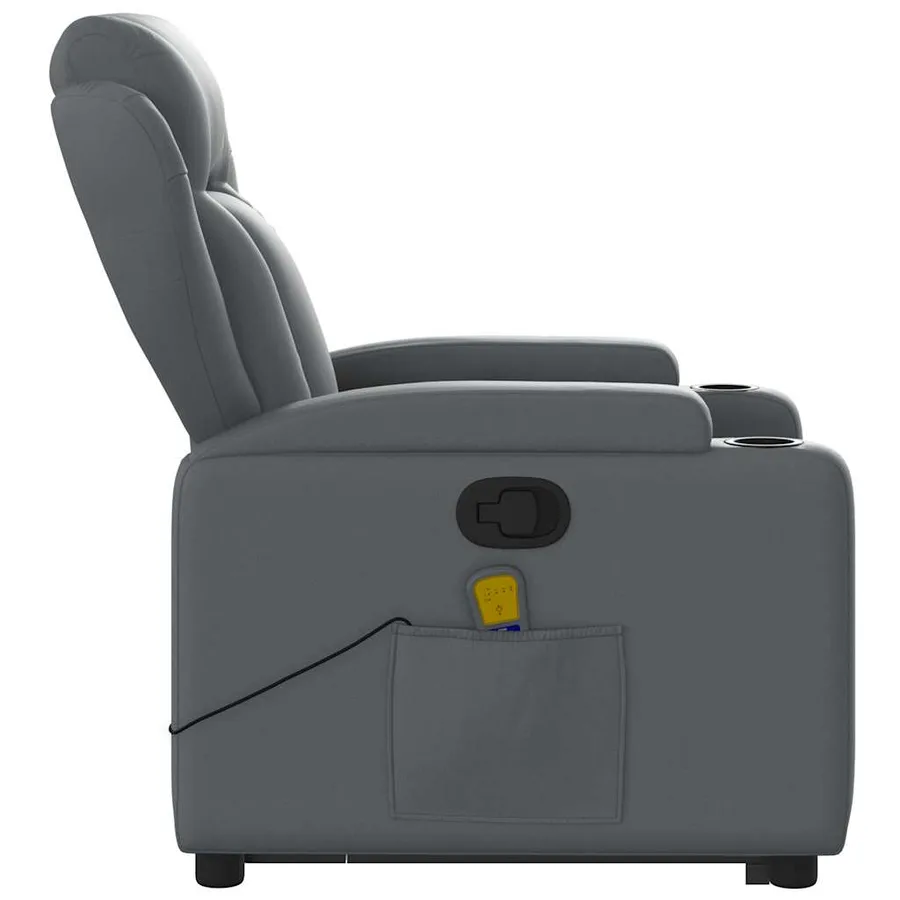 Fauteuil inclinable de massage Gris Similicuir - 10
