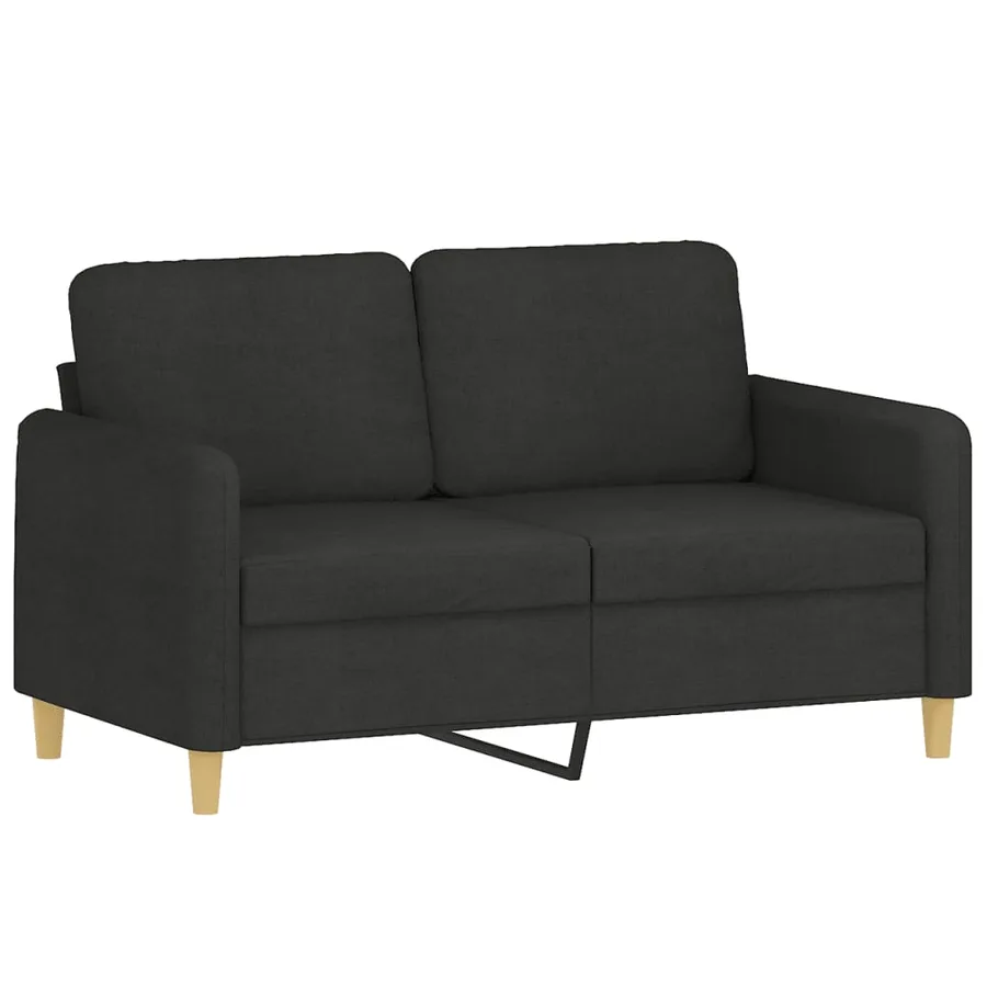 Ensemble de canapés 3 pcs avec coussins Noir Tissu - 4