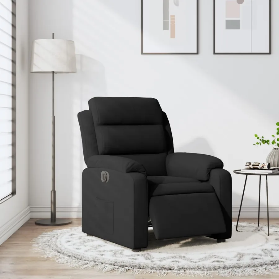 Fauteuil inclinable électrique noir velours - 14