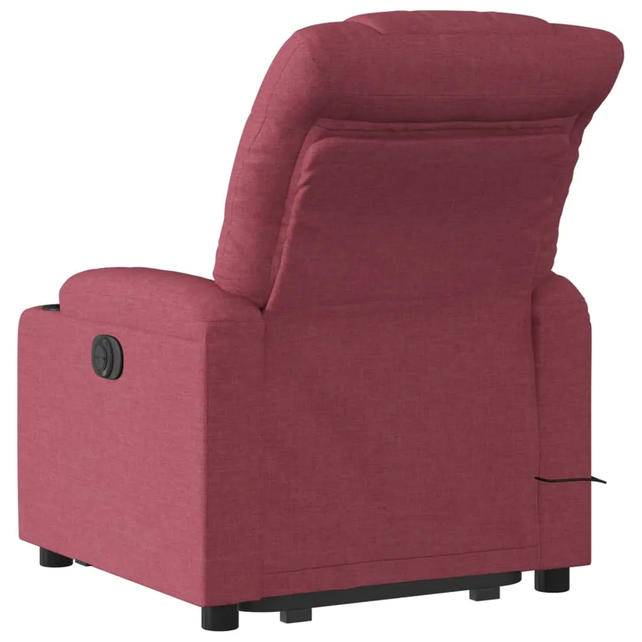 Fauteuil inclinable de massage Rouge bordeaux Tissu - 5
