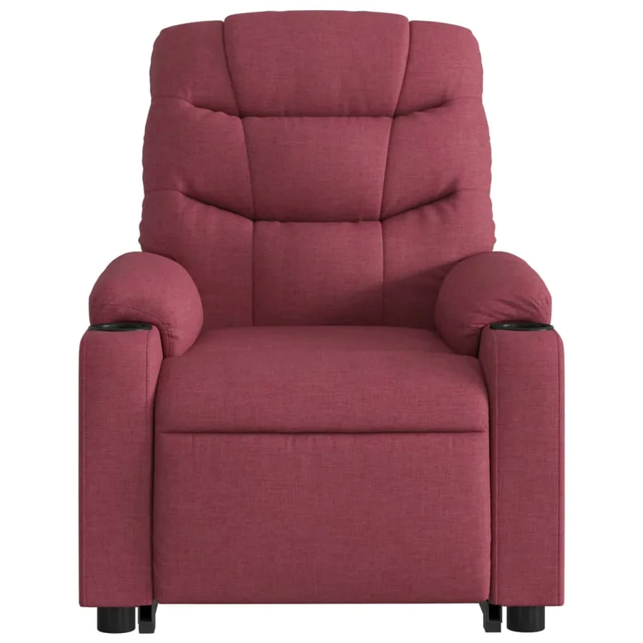 Fauteuil inclinable de massage Rouge bordeaux Tissu - 9