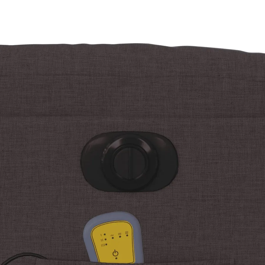 Fauteuil de massage inclinable électrique Marron foncé Tissu - 12