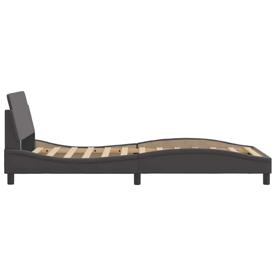 Cadre de lit Dover gris 100x200 cm similicuir - 5