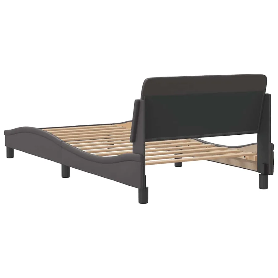 Cadre de lit Dover gris 100x200 cm similicuir - 6