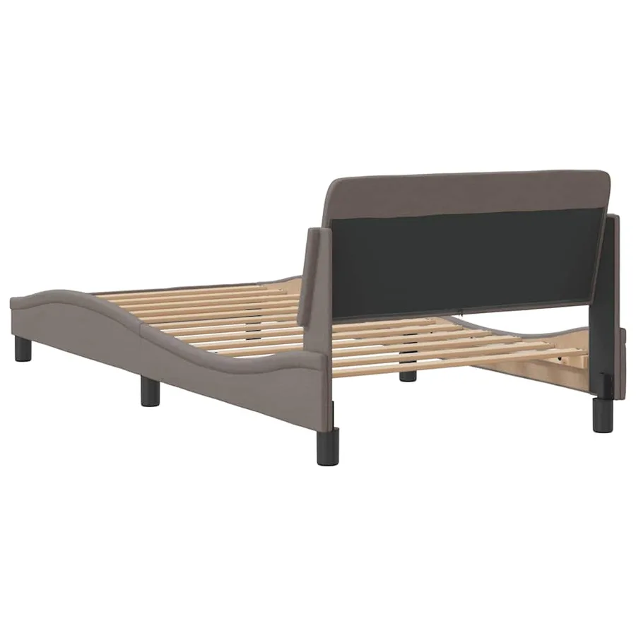 Cadre de lit Dover taupe 100x200 cm tissu - 6
