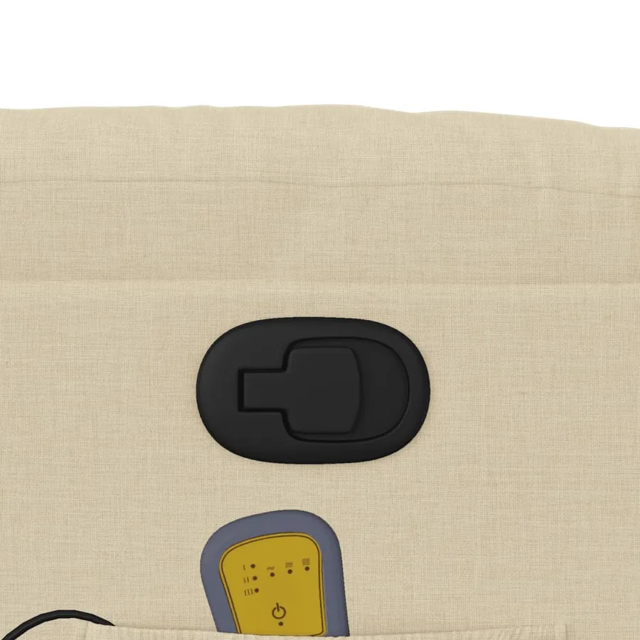 Fauteuil de massage inclinable Crème Tissu - 10