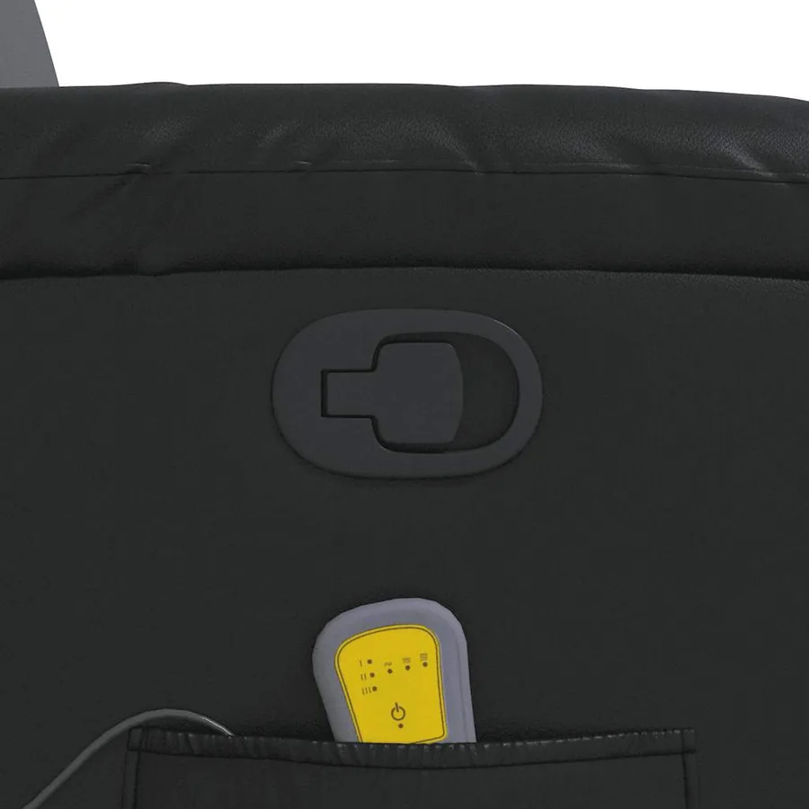 Fauteuil de massage inclinable Noir Similicuir - 11