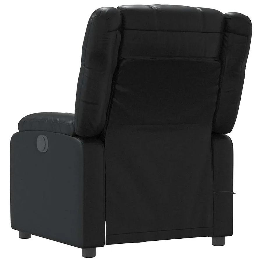 Fauteuil de massage inclinable Noir Similicuir - 5