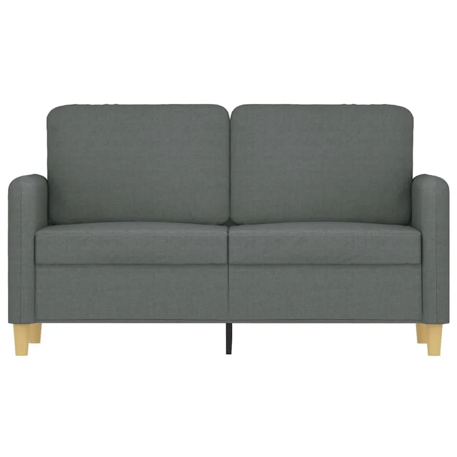 Canapé à 2 places Gris foncé 120 cm Tissu - 3