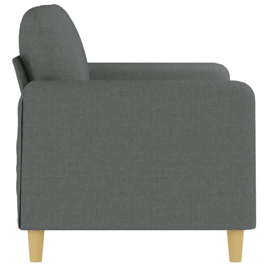 Canapé à 2 places Gris foncé 120 cm Tissu - 4