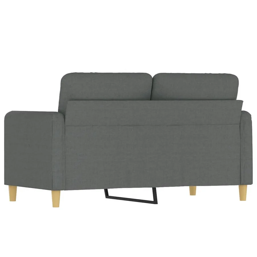 Canapé à 2 places Gris foncé 120 cm Tissu - 5