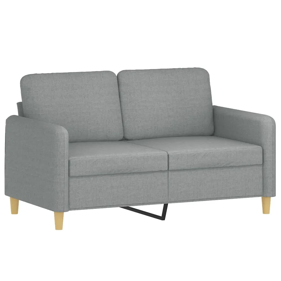 Ensemble de canapés 2 pcs coussins gris clair tissu - 3