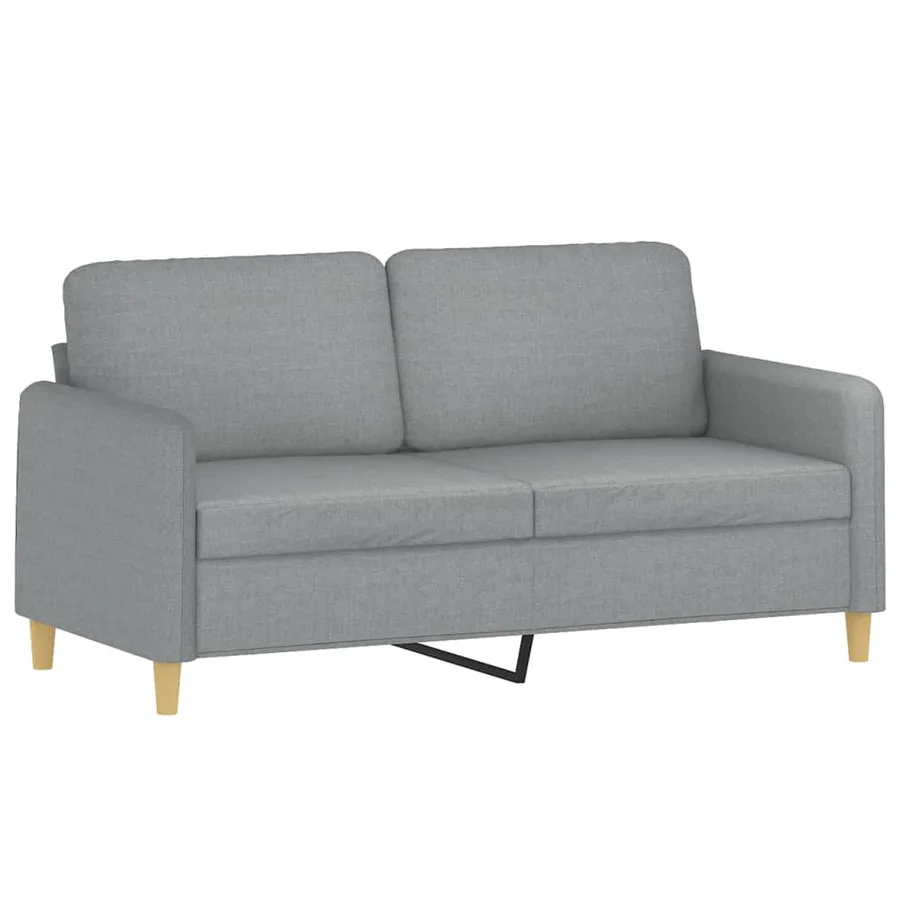 Ensemble de canapés 2 pcs coussins gris clair tissu - 4