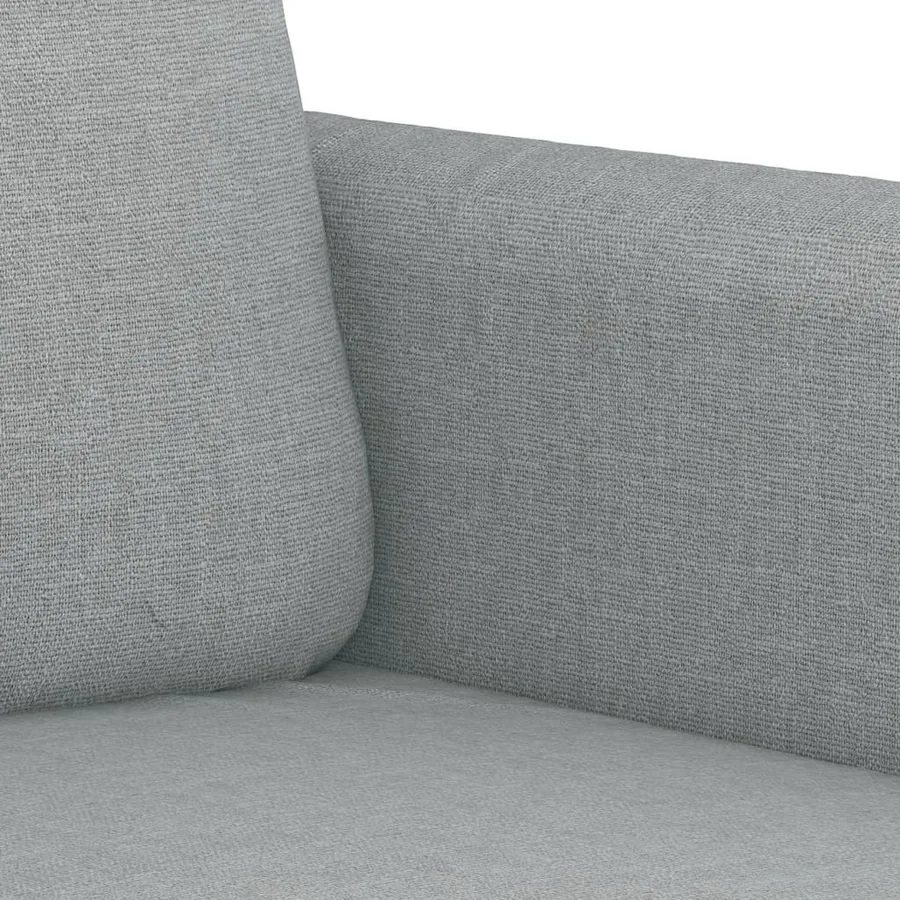 Ensemble de canapés 2 pcs coussins gris clair tissu - 5